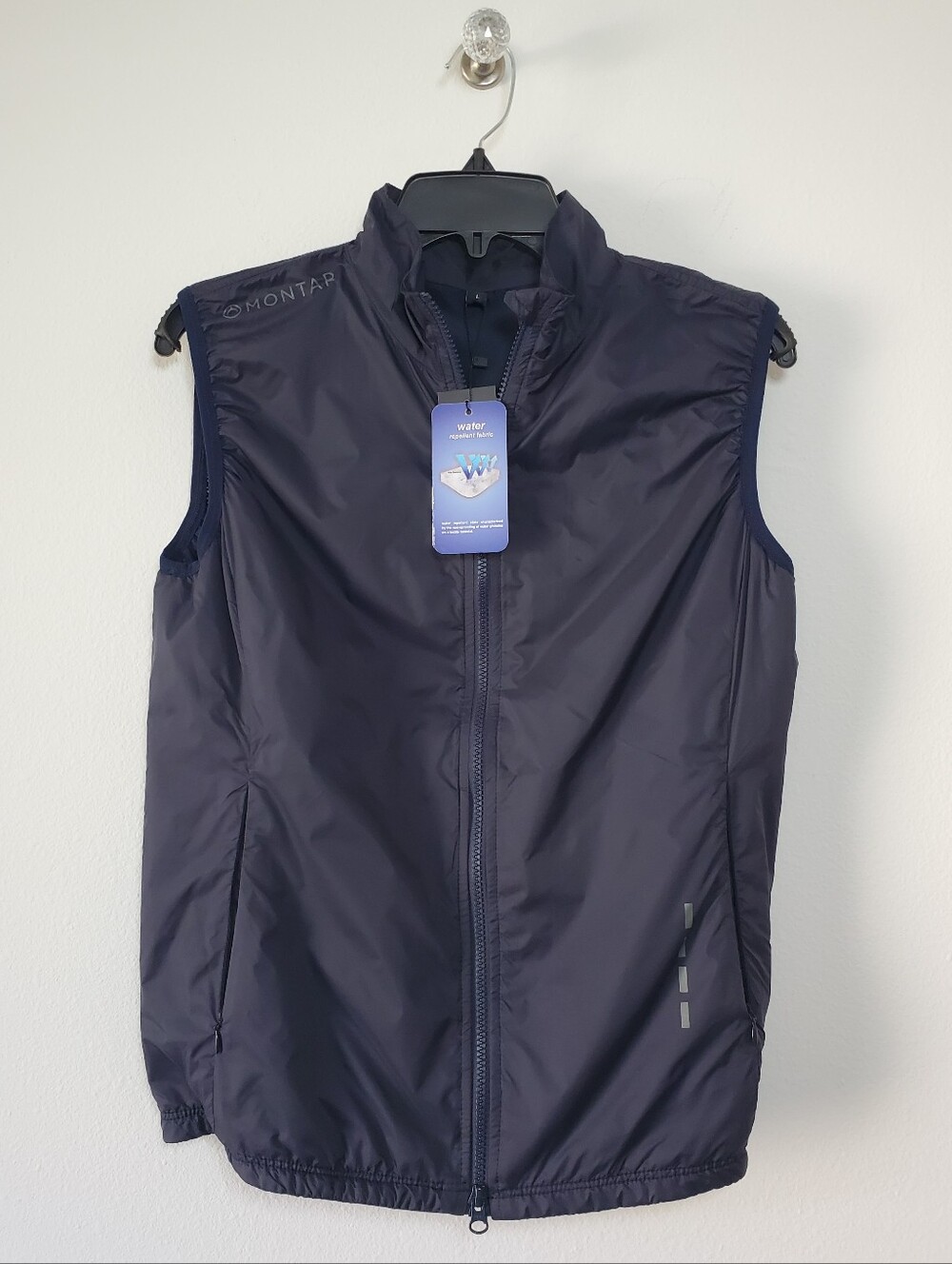 Montar Equestrian Sleeveless Riding Jacket Navy Blue Full Zip Vest, NEW
